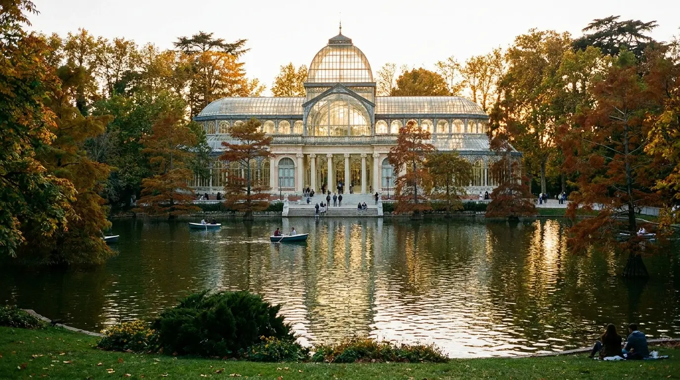 Palacio de Cristal del Retiro en un itinerario de Madrid en dos días