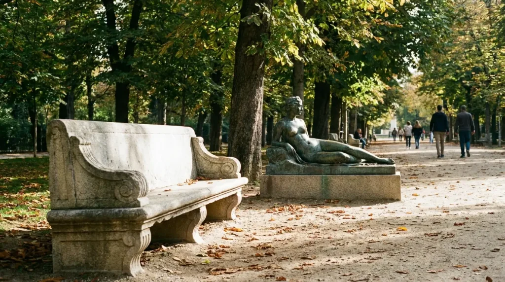 Rincón del Retiro en la ruta por el legado de Mingote en Madrid