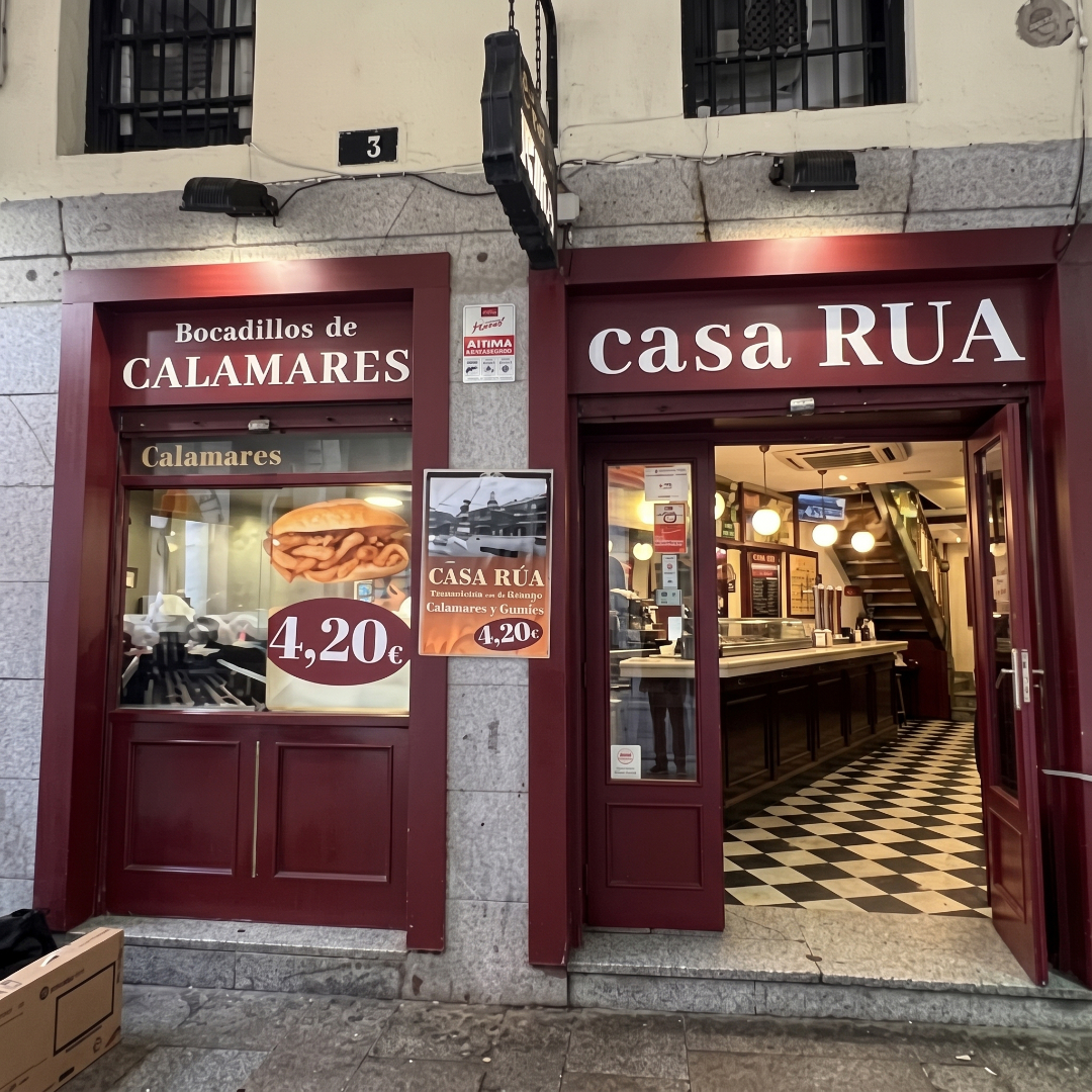 Casa Rúa, bocadillos de calamares junto a la Plaza Mayor